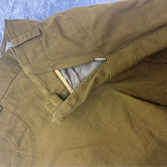 Elevenses Anthropologie Boho Tweed Brown Green Mid Rise Shorts Size 2 - Picture 10 of 10